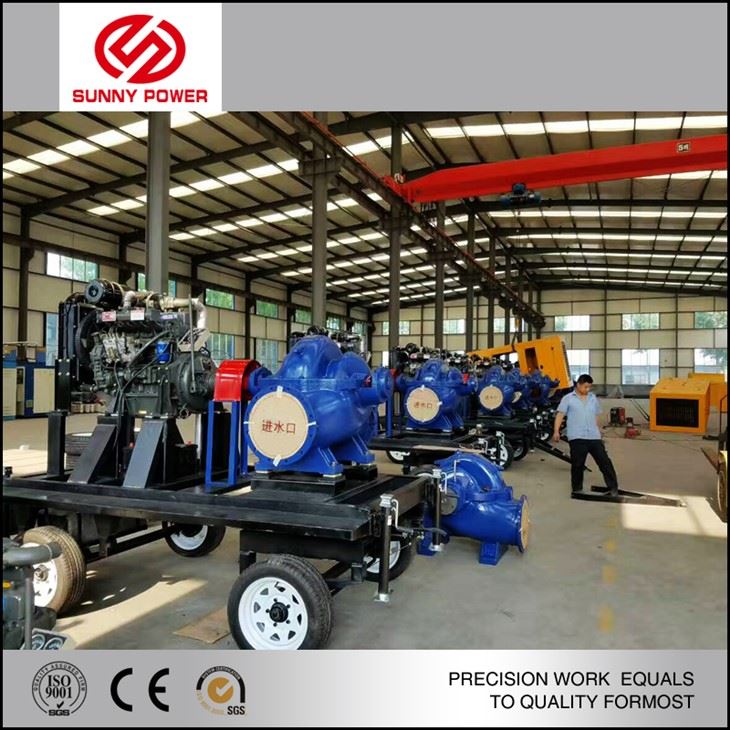 diesel engine driven trash water pump